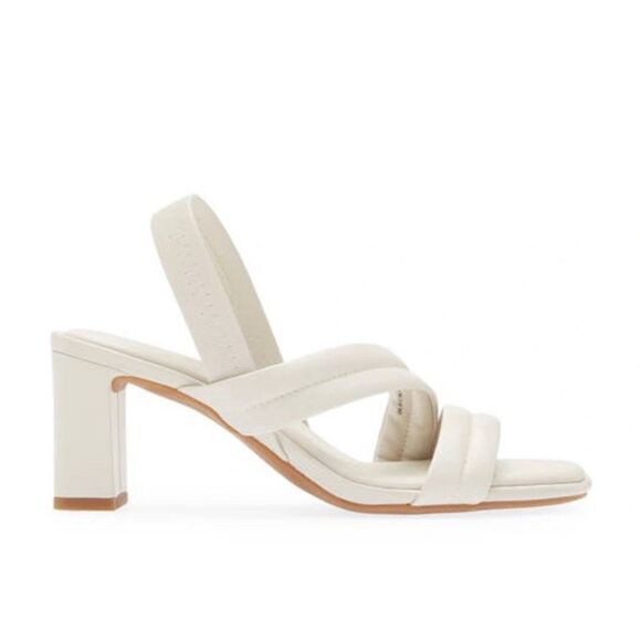 Caslon Sandals Womens Size 9 Leather‎ Lennyn Slingback in Ivory Shell - Picture 1 of 12